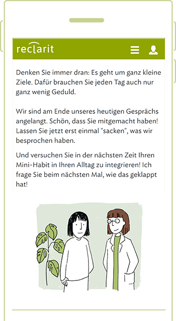 Screenshot Ziele für reclarit.